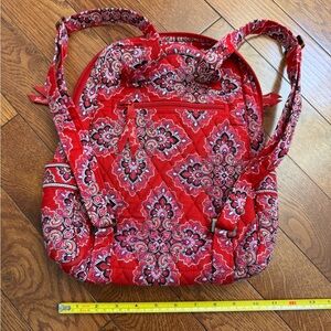 Vera Bradley Red and Black Patterned Backpack